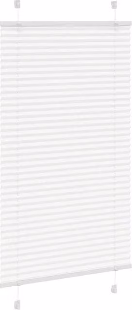 Berkfield Home White Single Pleat Polyester Fabric Blind W: 70 cm, H: 100 cm