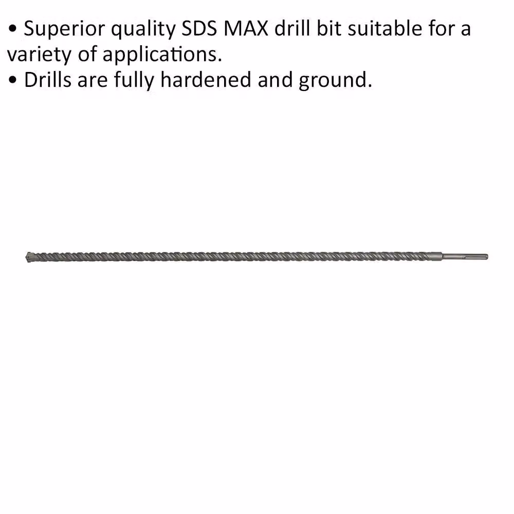 Loops SDS Max Masonry Drill Bit, Silver and Multicolour, Diameter: 32 mm, Length: 132 mm – 2