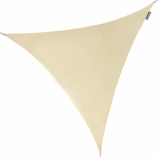 Kookaburra 3.6m Triangle Water Resistant Sun Shade Sail in Ivory with UPF 34 Protection