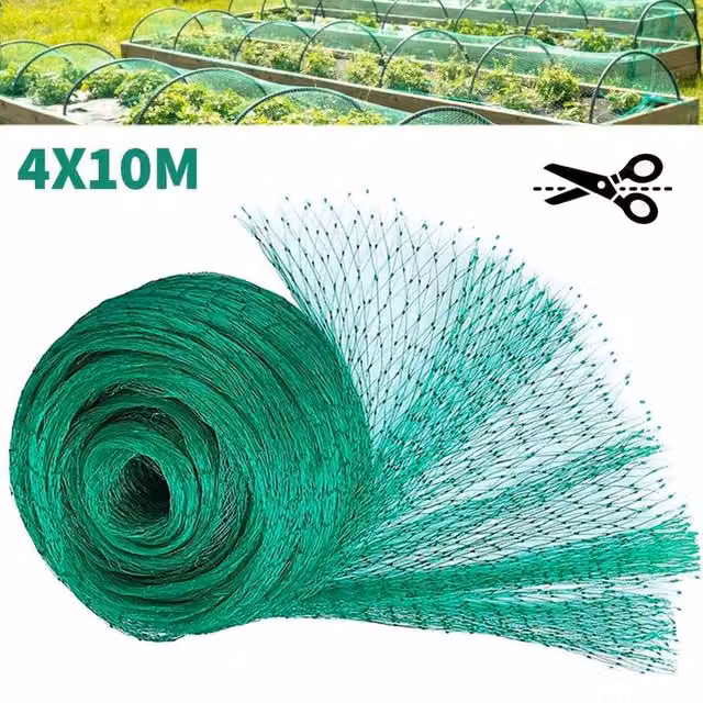 NESTLUNE Green Garden Netting for Birds, Ponds and Plants, W: 4 m, D: 10 m
