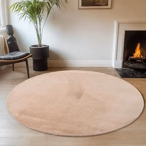 Desire Rugs Snuggly Washable Low Pile Living Room Area Rug in Beige, W: 160 cm, D: 220 cm – 5