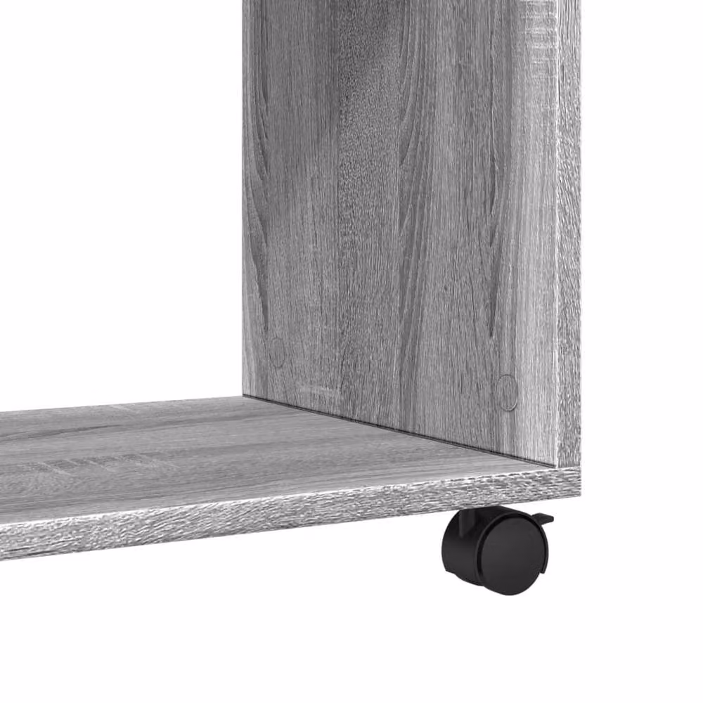 Berkfield Home Side Table with Wheels in Grey Sonoma, W/D/H: 70 x 35 x 60 cm – 6