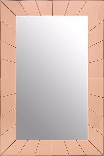 Orsina Rectangular Modern Gold Wall Mirror by Interiors by Premier, W/H: 120 x 80 cm