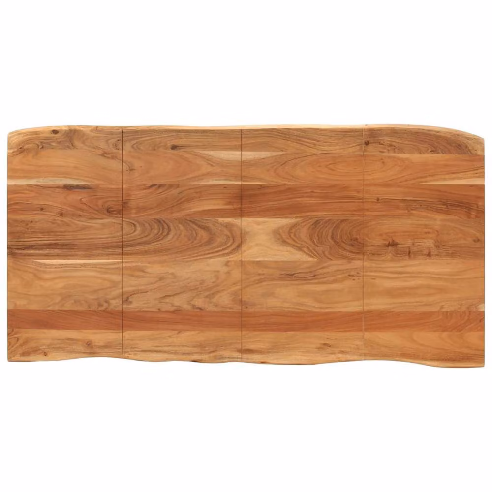 Berkfield Home Rectangular Dining Table in Brown Solid Acacia Wood with Live Edge and Sled Base, W: 180 cm, D: 90 cm, H: 76 cm – 3