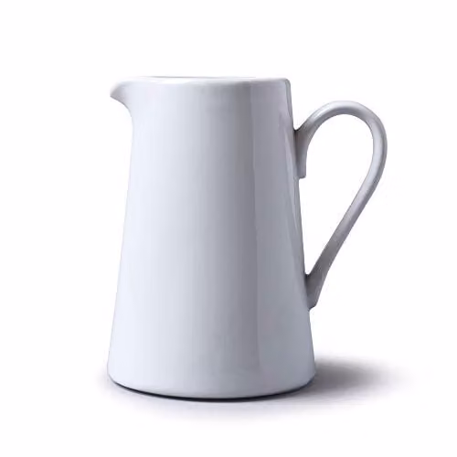 WM Bartleet & Sons 1750 Ceramic Straight Sided Jug, White, 650ml