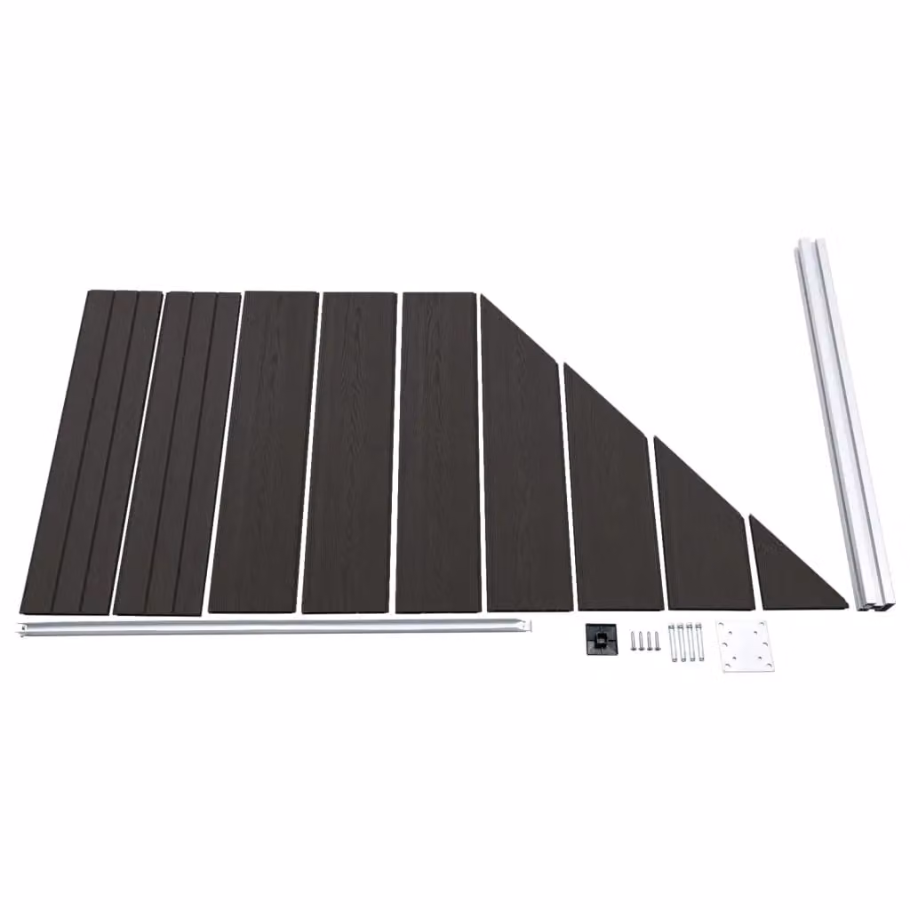 Berkfield Home WPC Fence Panel, Black, W: 95 cm, H: 105-180 cm – 3