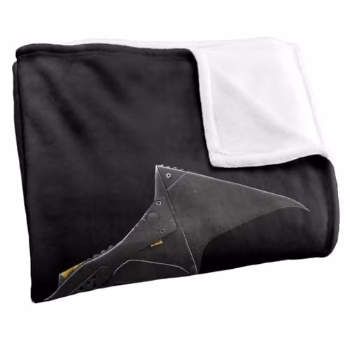 Warner Bros. The Batman 2022 Logo Black and Grey Super Soft Fleece Throw Blanket – 2