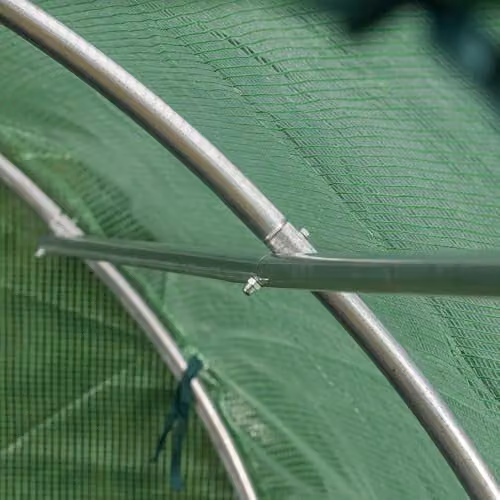 Garden Grow Greenhouse Polytunnel with Powder Coated Steel Frame and Netted Windows, W/D/H: 200 x 200 x 192.96 cm – 4