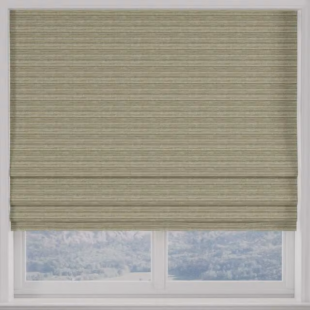 Navarro Made to Measure Blackout Roman Blind in Pistachio Green