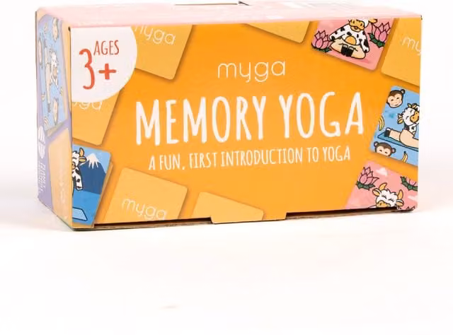Myga Kids Animal Memory Match Card Game in Multicolour and Yellow
