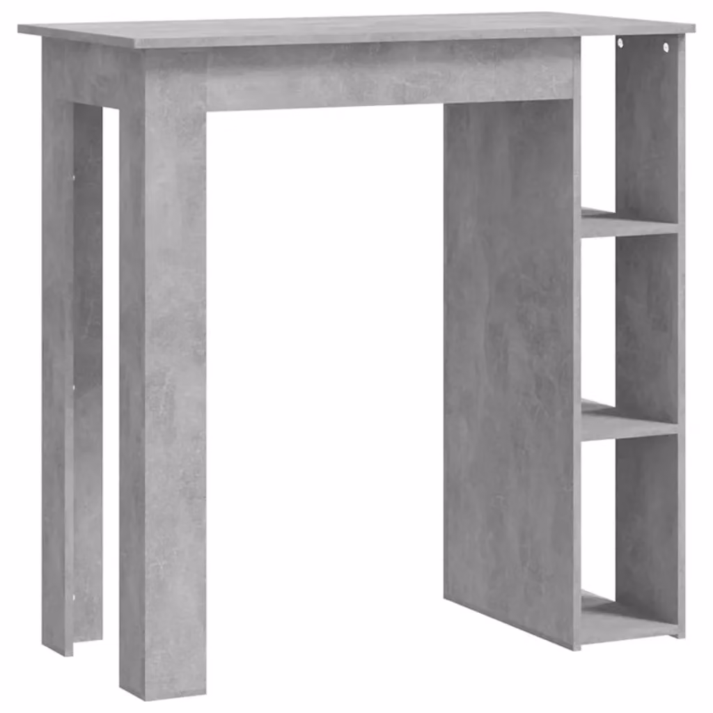 Berkfield Home Bar Table with Shelf in Concrete Grey, W/D/H: 102 x 50 x 103.5 cm – 2