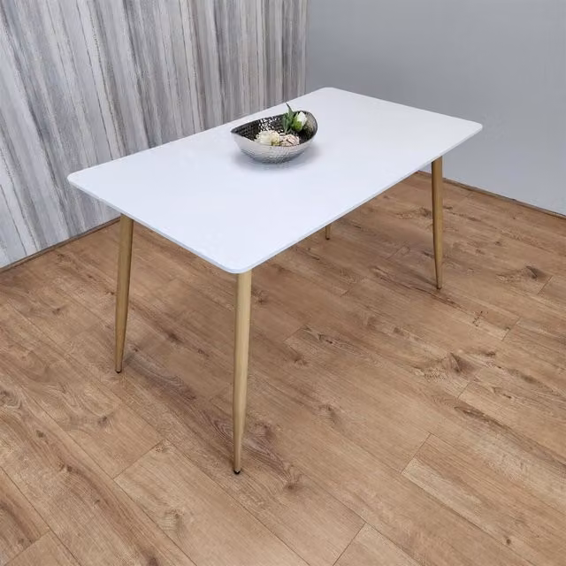 KOSY KOALA Modern Rectangular Wood Dining Table in White, Grey or Multicolour, W/D/H: 140 x 70 x 75 cm