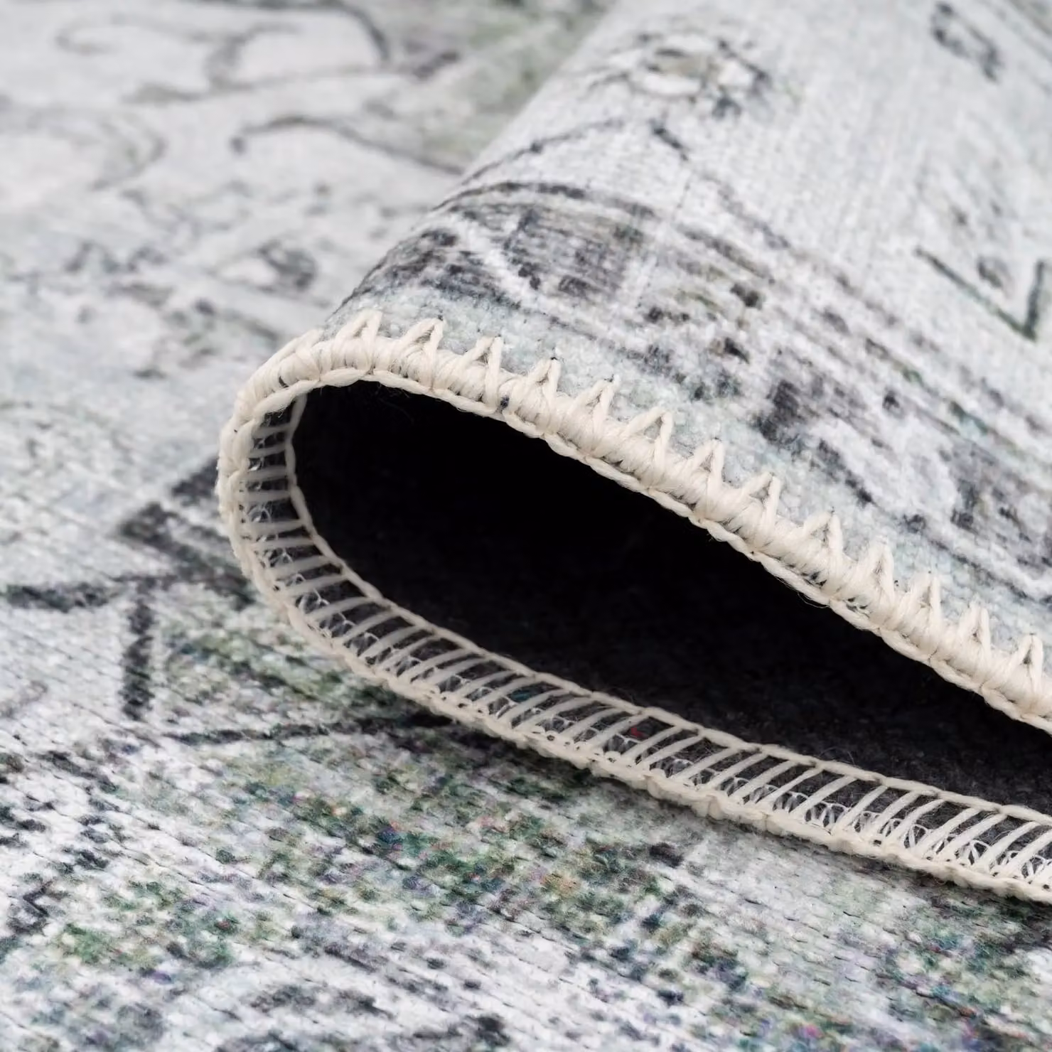 Kukoon Large Rectangular Area Rug in Green, Washable and Non-Slip, W/D/H: 200 x 290 cm – 3