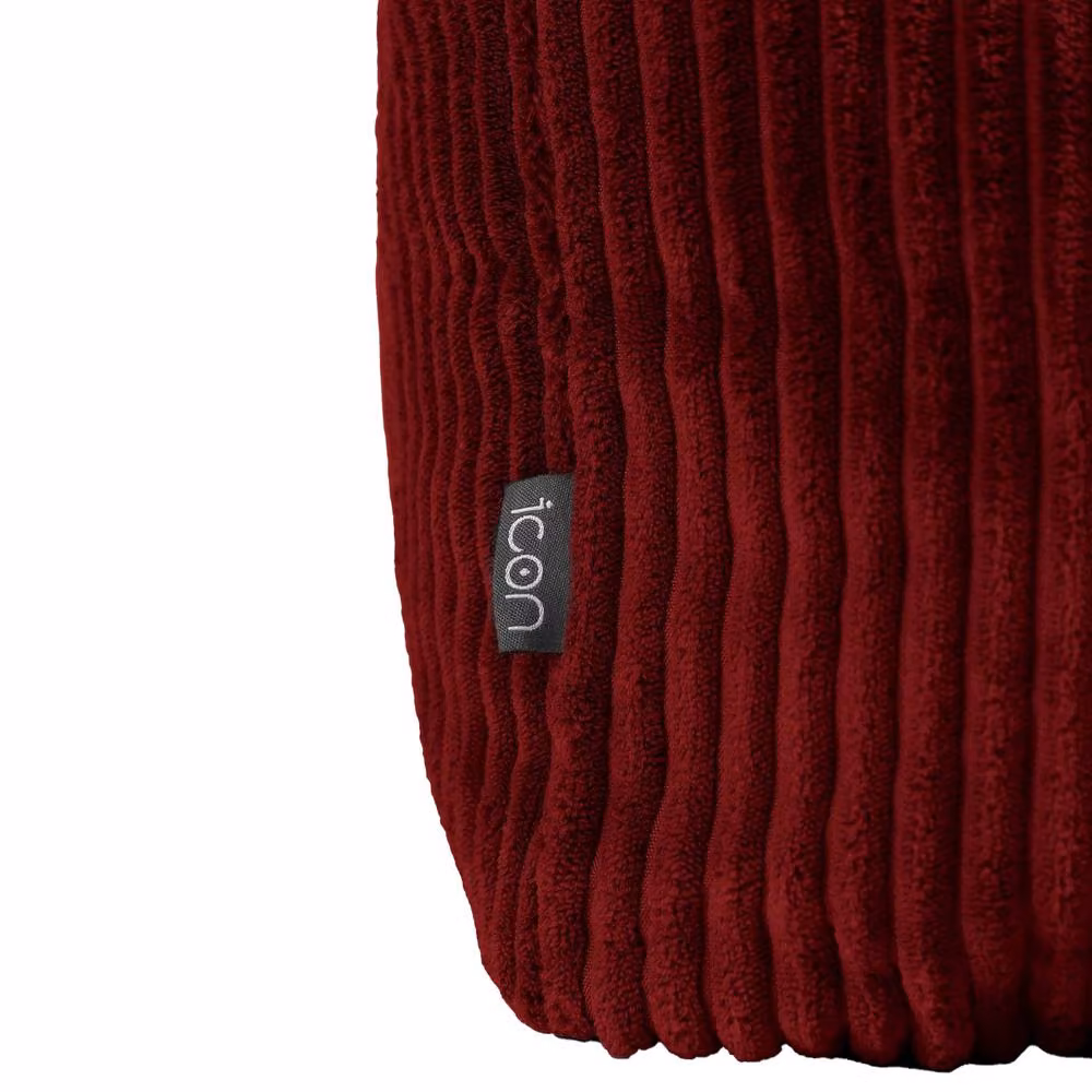 icon Amara Corduroy Bean Bag Footstool, Red, W/D/H: 40 x 40 x 24 cm – 4