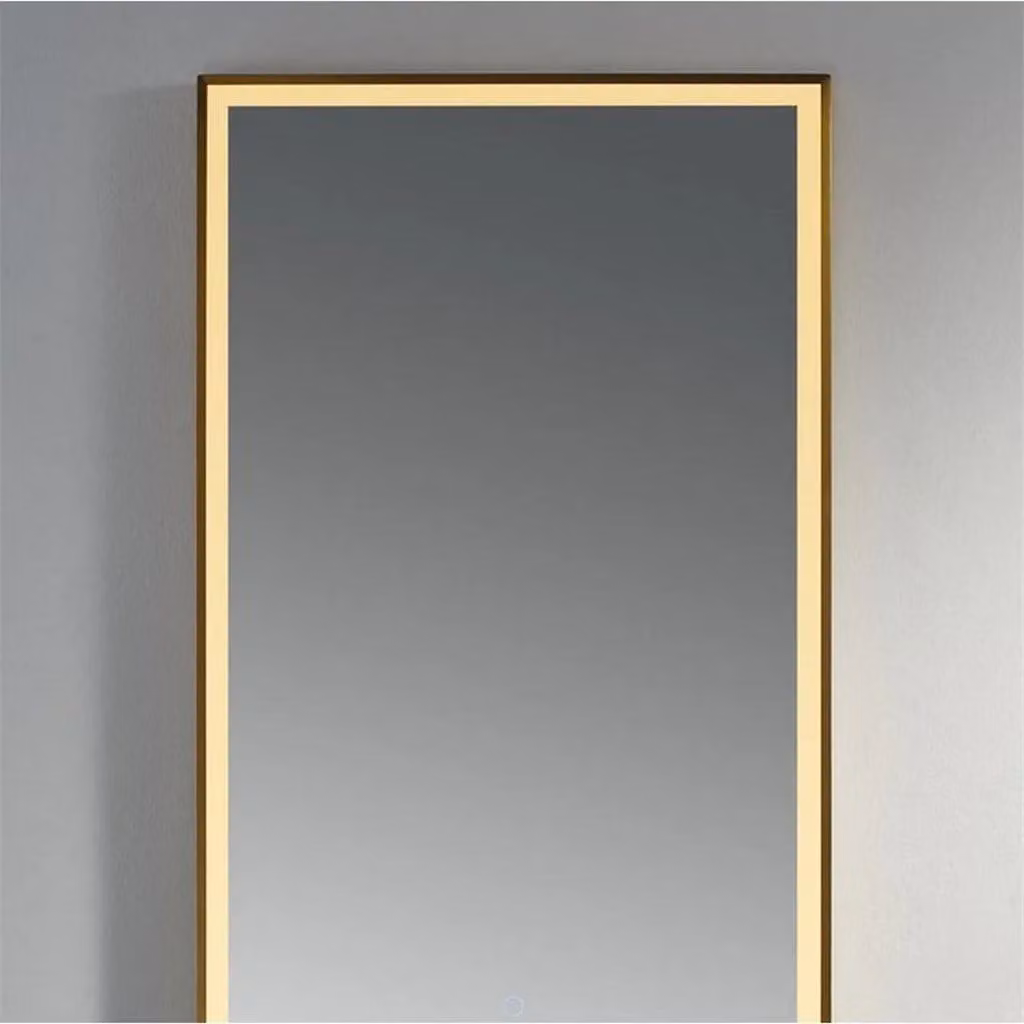 Clifton 100cm Tall LED Bathroom Wall Mirror with Touch Sensor in Gold or Sand – 3