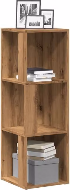Berkfield Home Artisan Oak Corner Cabinet in Brown, W/D/H: 33 x 33 x 100 cm