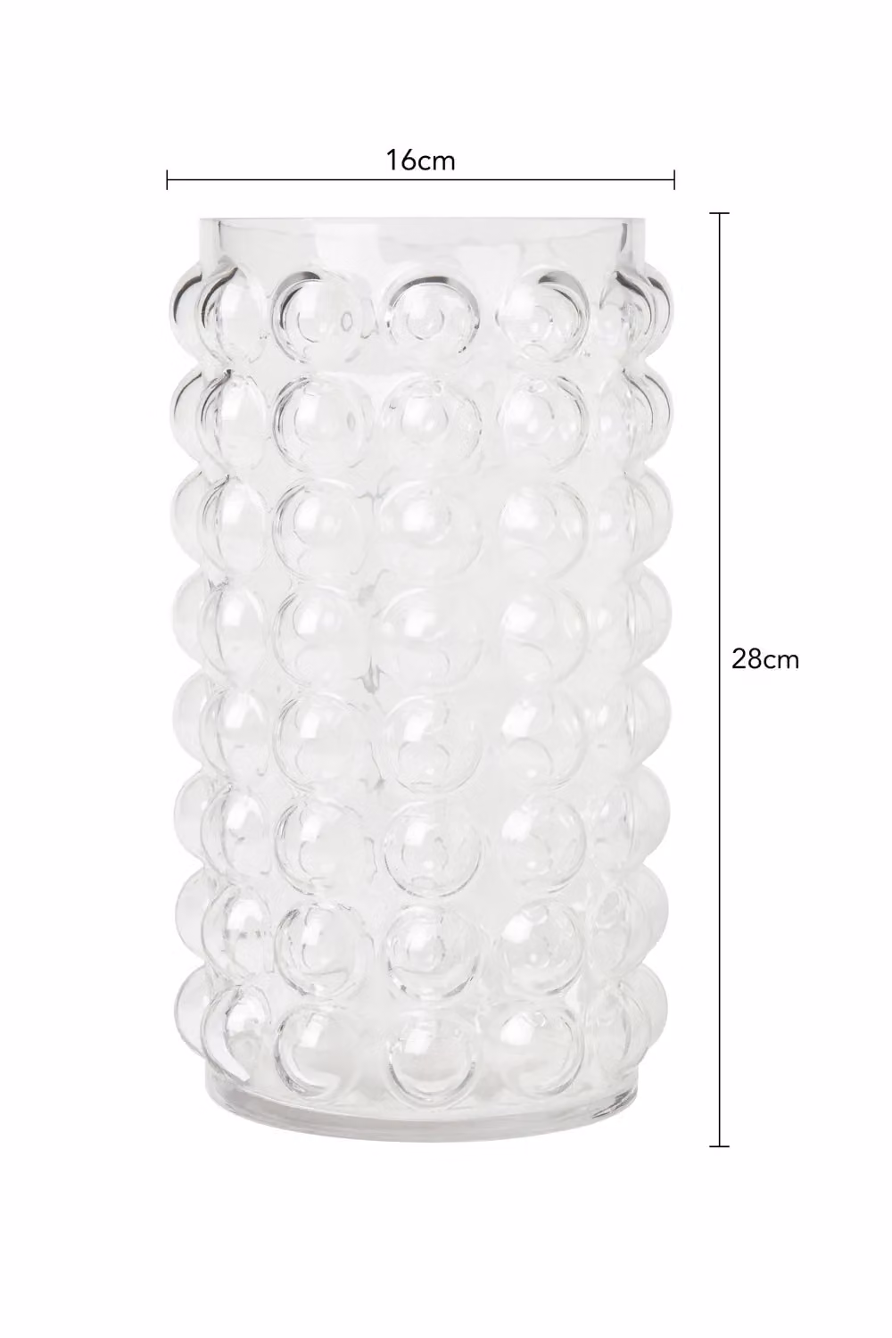 BHS Medium Transparent Bobble Glass Vase – 3