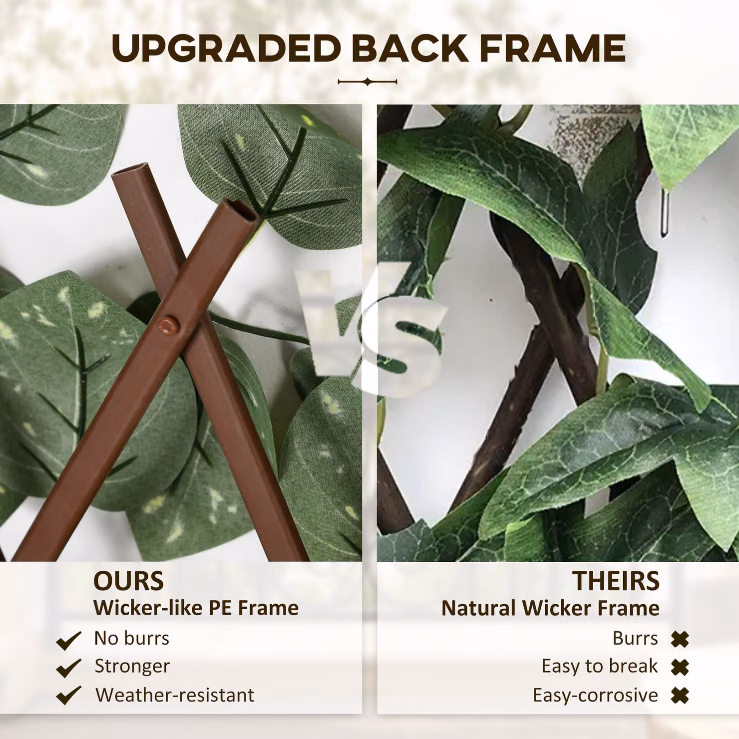 Outsunny Set of 2 Green Artificial Trellis Hedges, Realistic Plastic Privacy Screen – 5