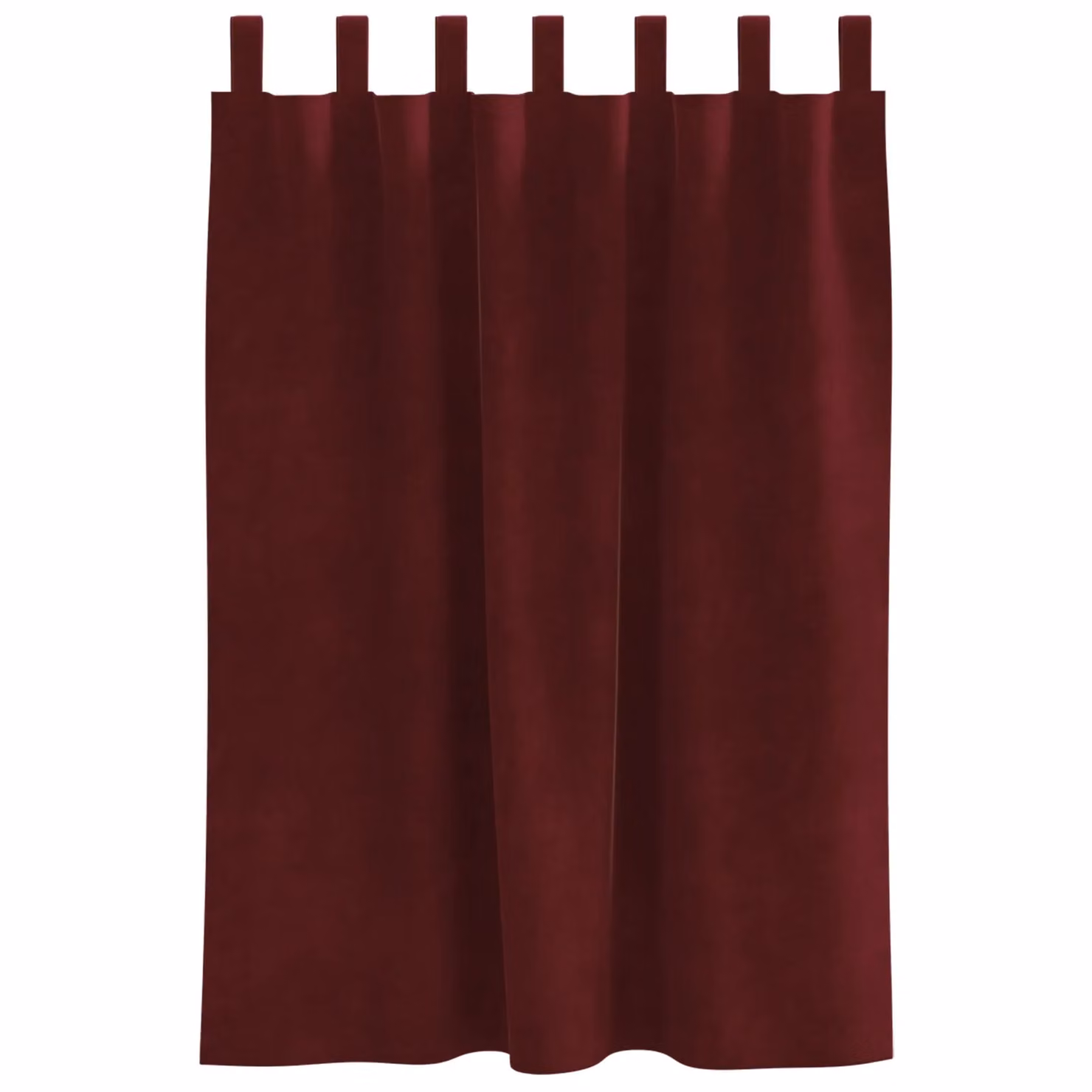 Berkfield Home Wine Red Velvet Blackout Curtains with Hanging Loops, 2 Pack, W: 140 cm – 3