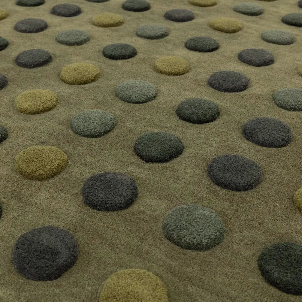 The Rug Shop UK Green Modern Dotted Wool Area Rug, W: 200 cm, D: 300 cm – 2