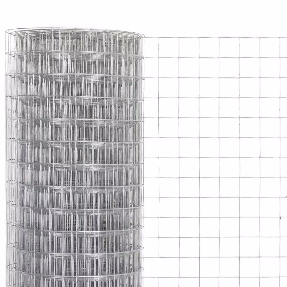 Berkfield Home Galvanised Steel Chicken Wire Fence, Silver, 25 x 0.5 m – 2