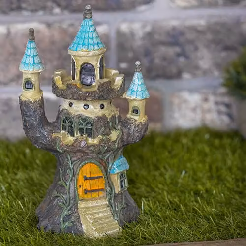 Pelle & Sol Multicolour Winter Castle Tabletop Ornament, Resin and Plastic Decor, W/D/H: 13.0 x 15.0 x 24.0 cm – 2