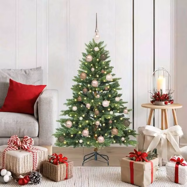 Berkfield Home Artificial Green Christmas Tree with 150 LEDs, Height: 120 cm
