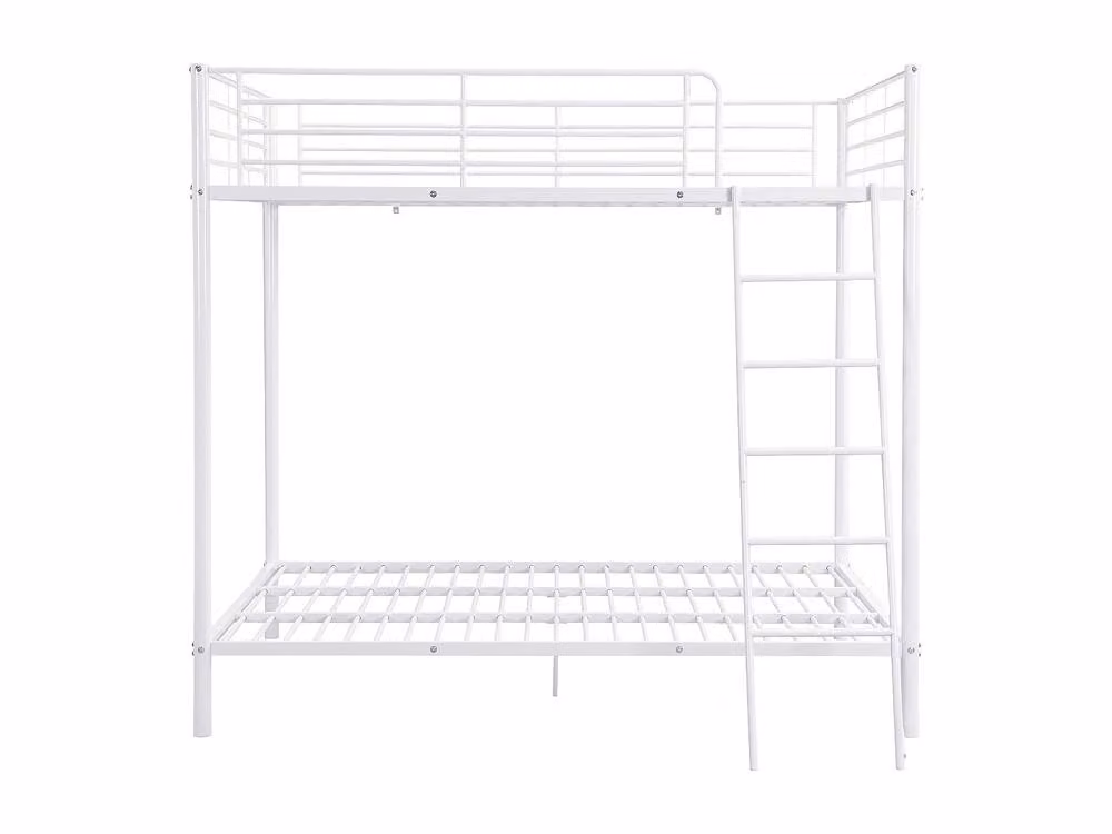 Vente-unique Gemini II Metal Bunk Beds in White, W/D/H: 190 x 140 x 240 cm – 2