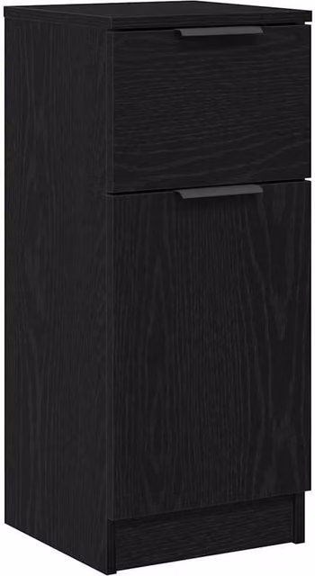 Berkfield Home Black Oak Sideboard, W/D/H: 30 x 30 x 70 cm – 1