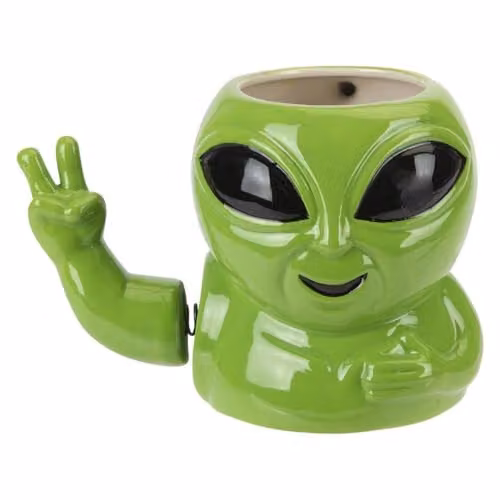VFM e-Store Shaking Alien Wobble Mug, Green, Ceramic, W/D/H: 12 x 12 x 15 cm – 1
