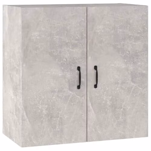 vidaXL Wall Cabinet in Concrete Grey, Modern MDF Wall-Mounted Storage with Hinged Doors, W/D/H: 60 x 31 x 60 cm