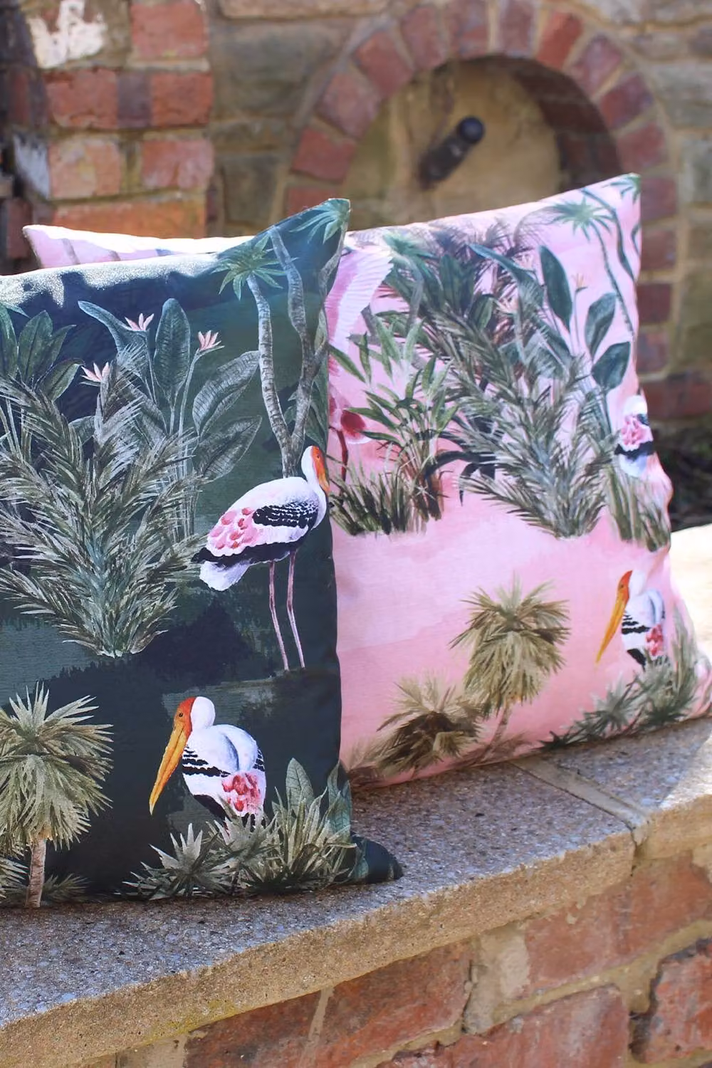 Paoletti Platalea Botanical Floral Outdoor Cushion, Pink, 43 x 43 cm – 4