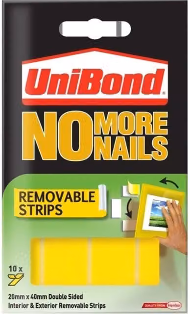 UniBond No More Nails Yellow Plastic Frame Hangers, Pack of 10 – 1