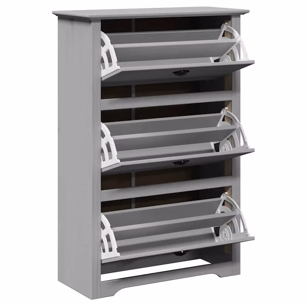 Berkfield Home BODO Shoe Rack in Grey, W/D/H: 80 x 35 x 118 cm – 3