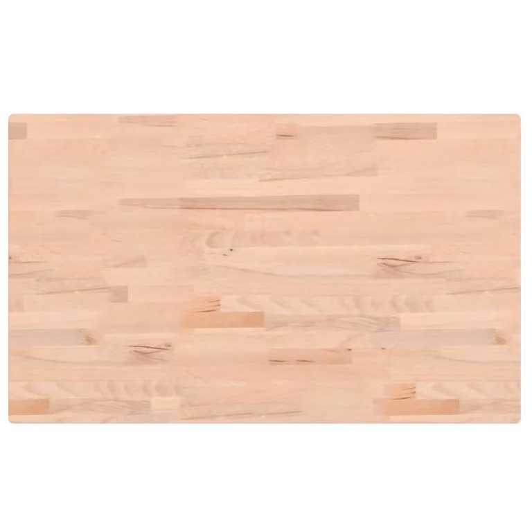 Berkfield Home Solid Wood Beech Bathroom Countertop, Brown, W: 100 cm, D: 60 cm, H: 2.5 cm