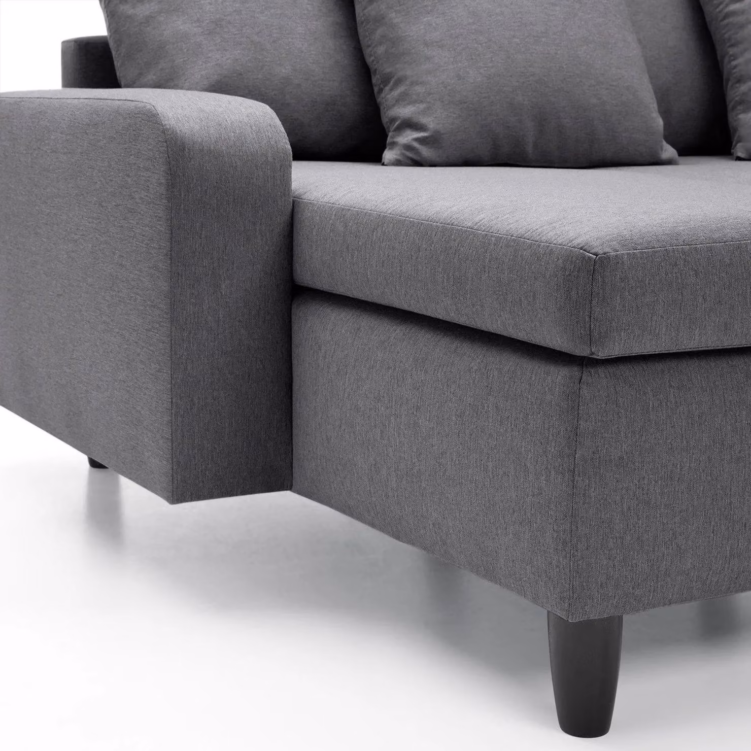 Abakus Direct Napoli Reversible Fabric Corner Sofa in Grey – 3