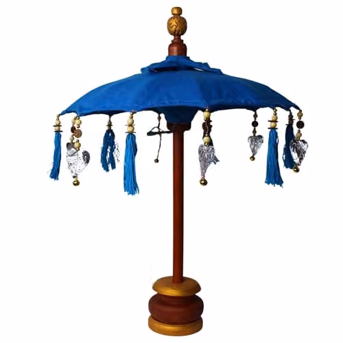 Serenityy Bali Home Decor Blue Ethnic Cotton Parasol, Diameter: 40 cm