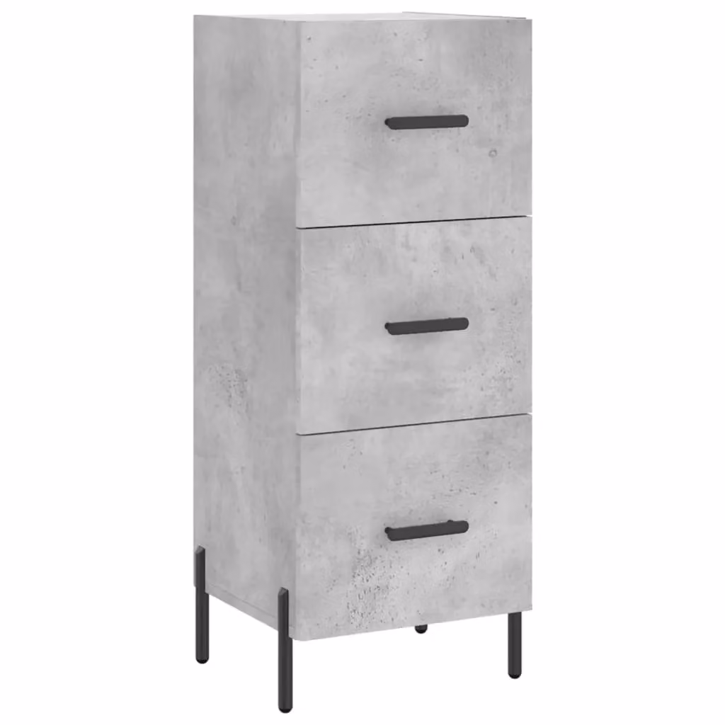 Berkfield Home Modern Sideboard in Concrete Grey, W/D/H: 34.5 x 34.5 x 90 cm – 2