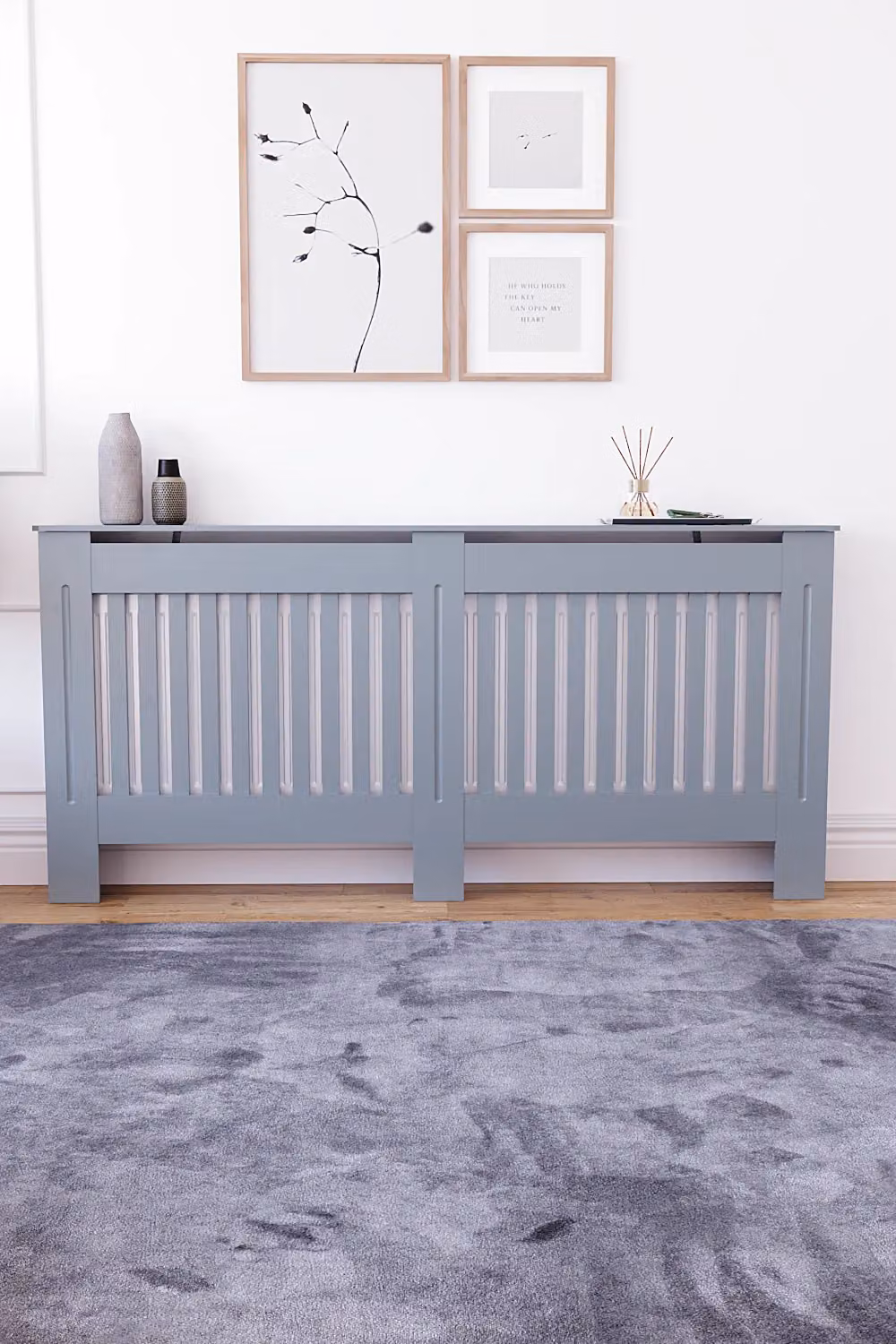 Home Discount Vida Designs Chelsea MDF Radiator Cover Heating Cabinet in Dark Grey Matt – 3