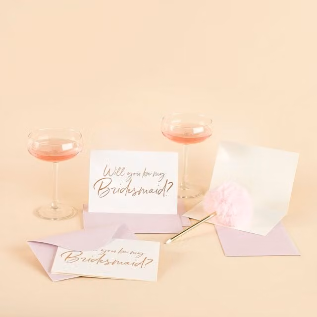 Club Green Will You Be My Bridesmaid Cards, Pack of 5, Multicolour and White