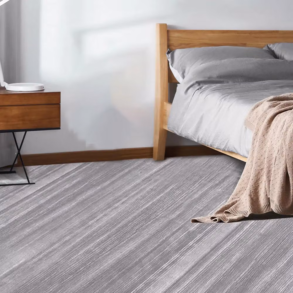 Hinsinc Grey Wood Effect Waterproof Vinyl Flooring Roll, Silver, W: 60 cm, L: 10 m – 3