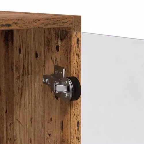 vidaXL Modern Highboard in Old Wood Brown with Glass Doors, W/D/H: 68 x 37 x 142 cm – 4