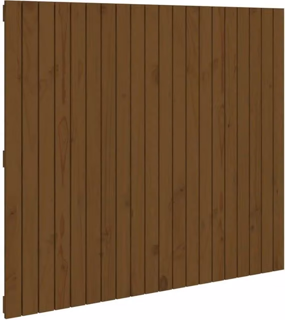 Berkfield Home Rustic Solid Wood Pine Wall Headboard in Honey Brown, W: 127.5 cm, D: 3 cm, H: 110 cm