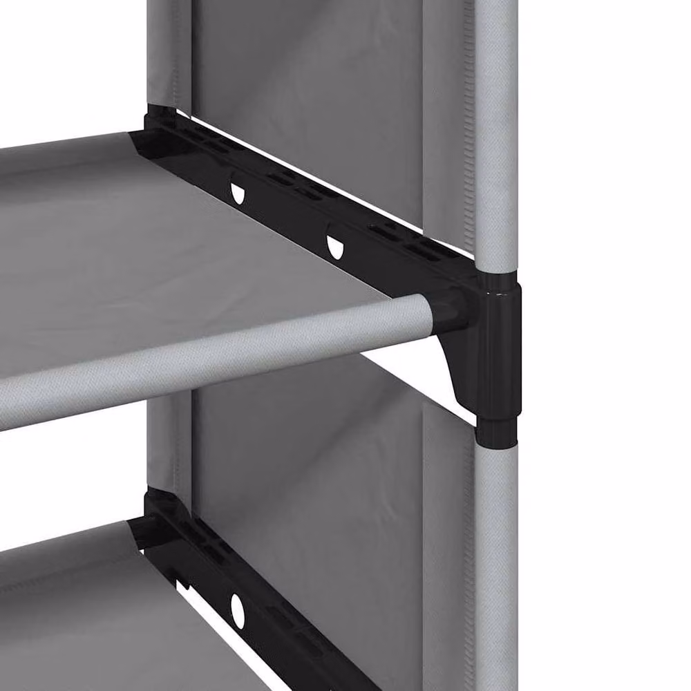 Berkfield Home 10-Tier Shoe Rack in Grey, W/D/H: 54 x 28 x 158 cm – 2