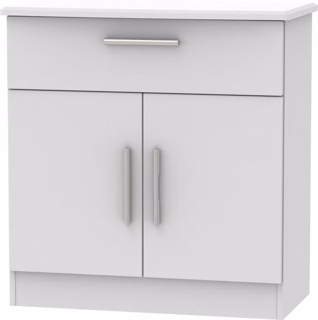 Knightsbridge Modern 1 Drawer Sideboard in Grey Matt