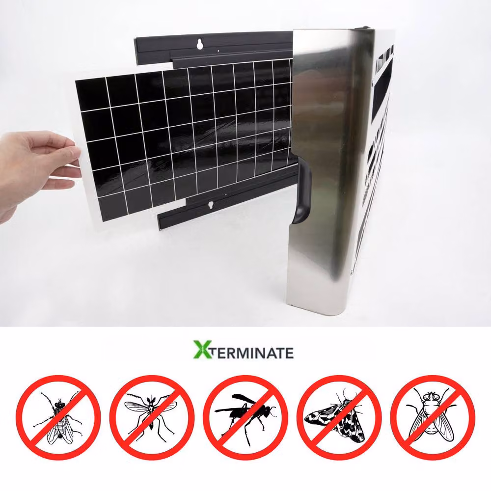 Xterminate Replacement Fly Trap Killer Glue Boards, Black, W: 42.5 cm, D: 23.5 cm, H: 23.5 cm, Pack of 3 – 2