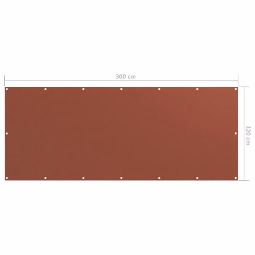 Berkfield Home Balcony Screen in Brown Oxford Fabric, W: 120 cm, H: 300 cm – 2