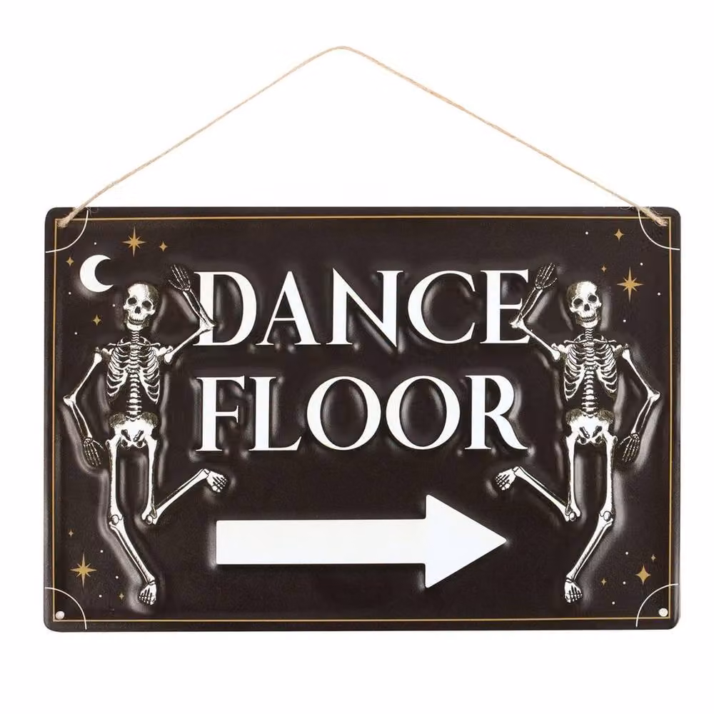 Uniqueful Black Metal Hanging Dance Floor Wall Plaque for Halloween Parties – 3