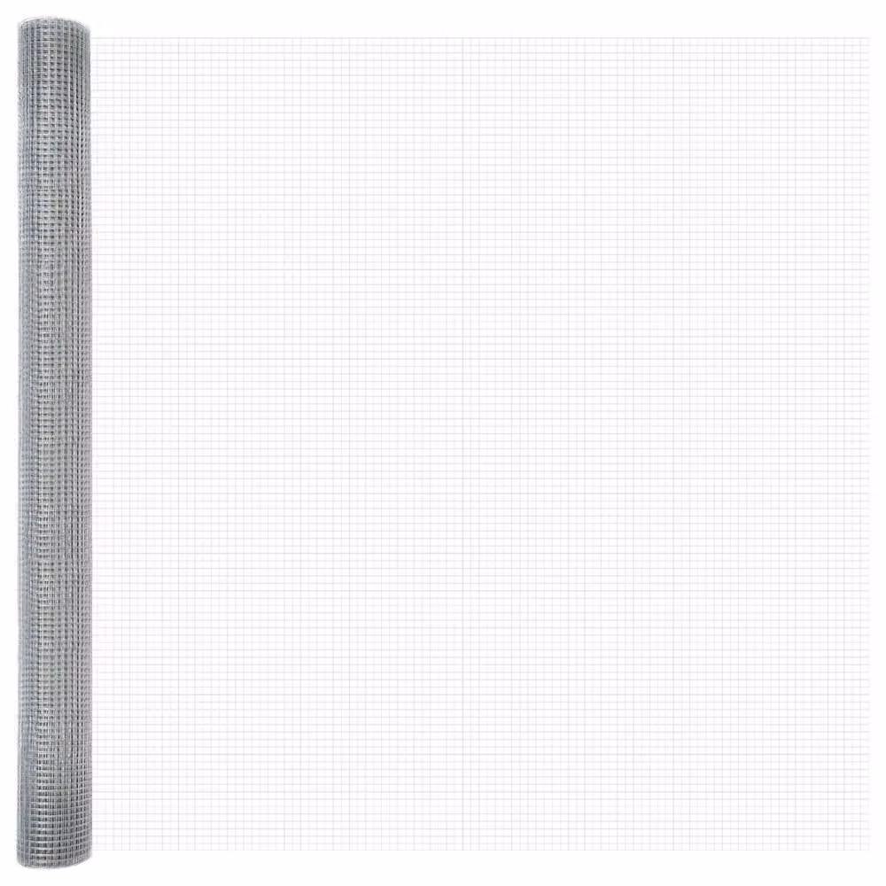 Berkfield Home Modern Welded Wire Fence, Galvanised Steel, Silver, H: 150 cm x L: 50 m – 2