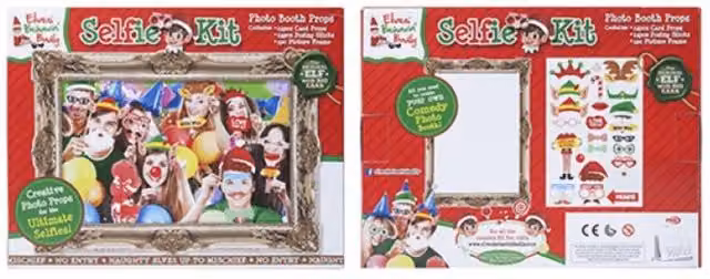 KDMD Elfie Selfie Props 2 Pack, Multicolour Christmas Party Props for Adults – 1
